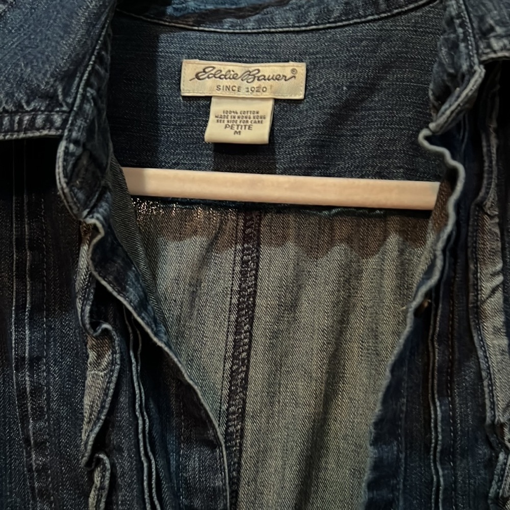 Eddie Bauer petite medium jean dress or duster. A291 - Picture 2 of 3